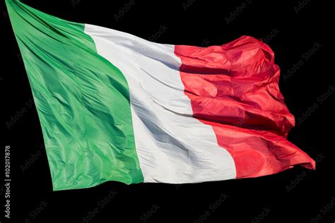 bandiera italiana sfondo nero